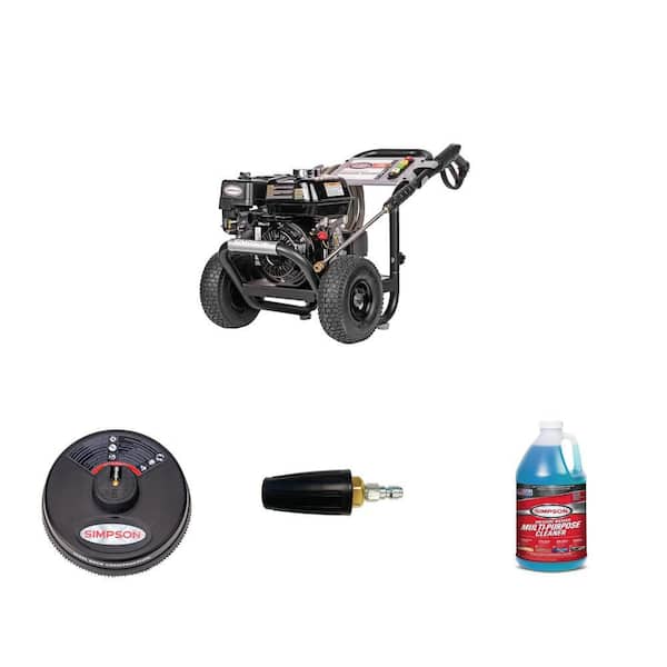3300 PSI 2.5 GPM Gas Pressure Washer with HONDA GX200, 15 in. Surface Cleaner, Turbo Nozzle and 1 Gal. Cleaner Combo