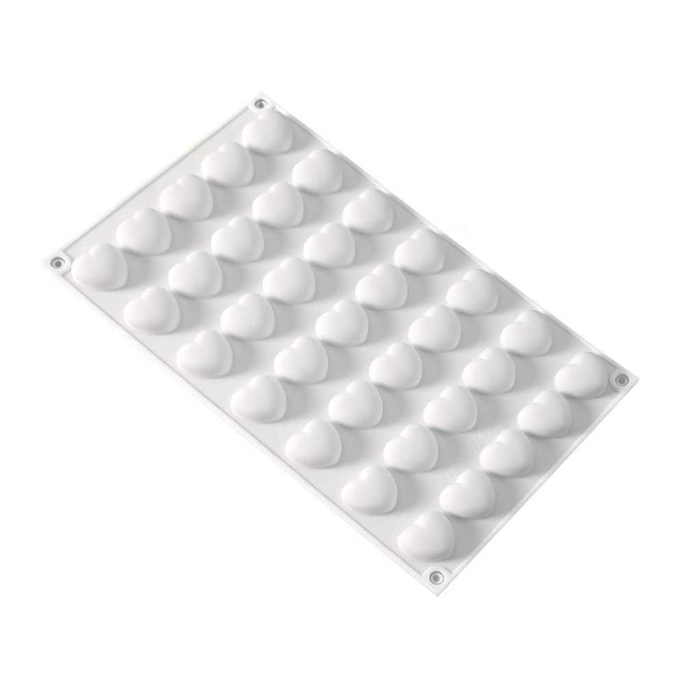 3D Mini Heart Silicone 35-Cavity White Mold Non-Stick Flexible Bakeware for Chocolate Cake Pudding Ice 1 Piece price history on PriceWatchPro