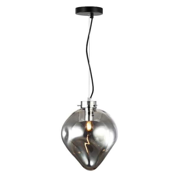 Light Society Bette 1-Light Smokey Pendant with Glass Shade