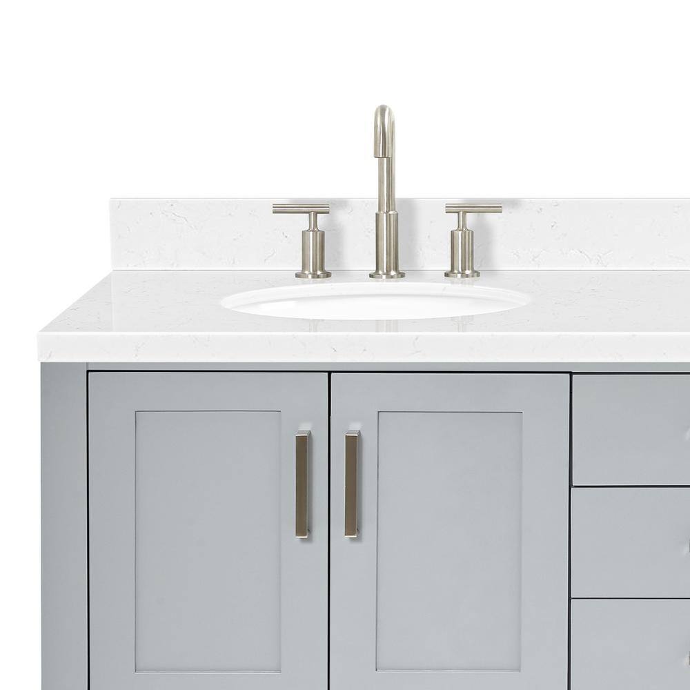 Magnolia 72" Gray Solid Wood Double Freestanding Bathroom Vanity
