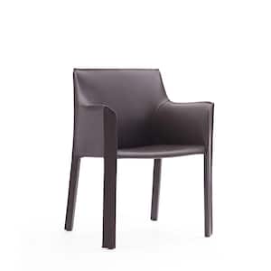 Vogue Grey Faux Leather Dining Arm Chair