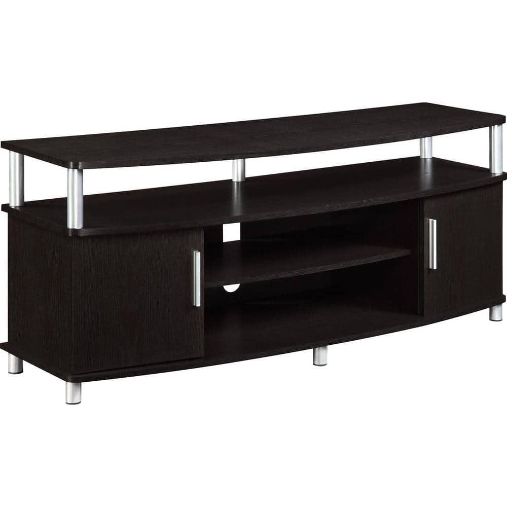 Ameriwood Home Windsor 47 in. Dark Brown Particle Board TV Stand Fits TVs Up to 50 in. with Storage Doors -  HD79303