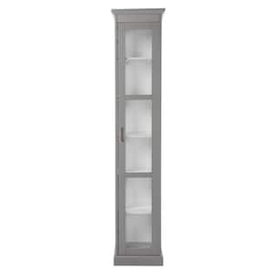 Balterley Gray Curio Cabinet with Display Storage