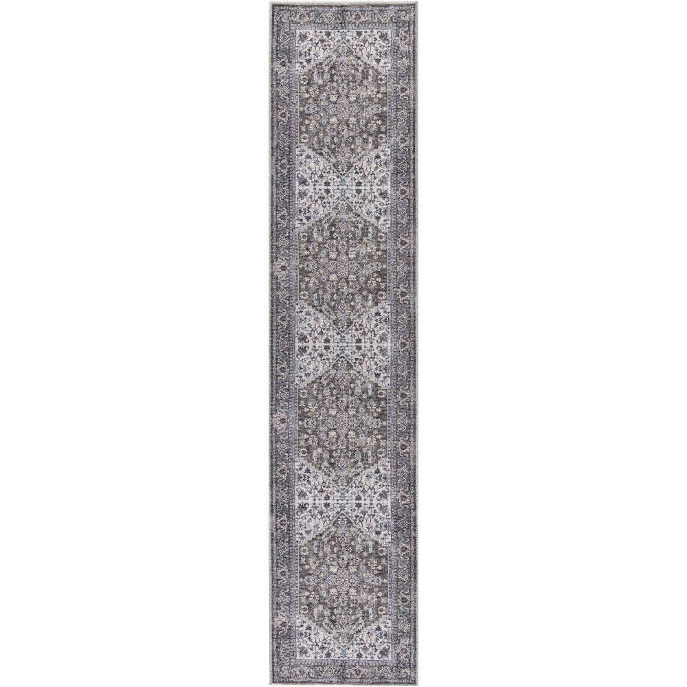 Machine Washable Series 1 Olive Ivory 2 ft. x 6 ft. Distressed ...