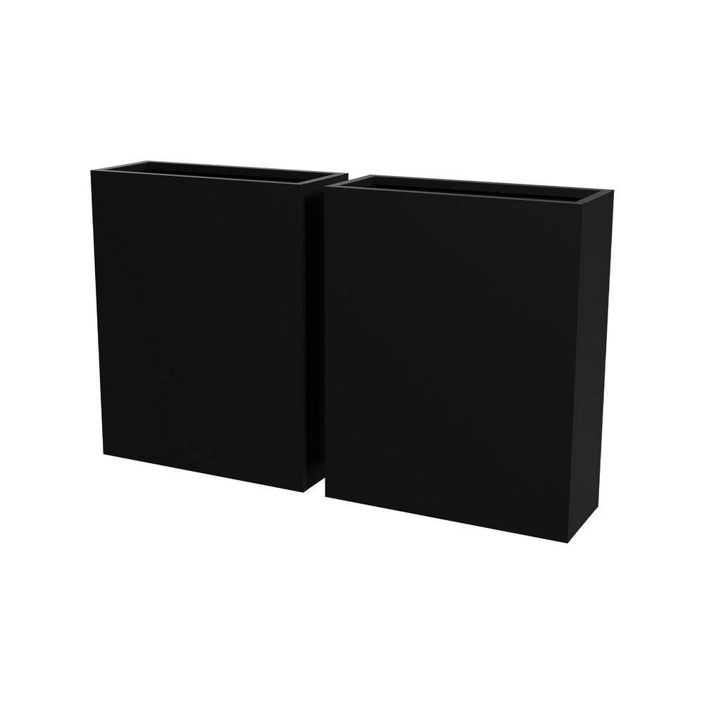 24 in. x 30 in. Rectangular Metal Flower Planter Box Garden Yard Outdoor Planters (Set of 2) price history on PriceWatchPro