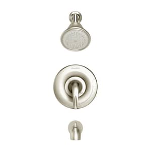 Reliant 3 1-Handle Tub and Shower Faucet Trim Kit for Flash Rough-In Valves in Brushed Nickel (Valve Not Included)