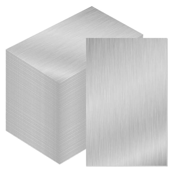 0.41 ft x 0.58 ft Aluminum Roof Panel 0.0078" Thick Silver Metal Roof Flashing Sheet for Weatherproofing (140Pck)