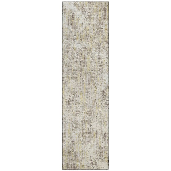 Chantille Machine Washable Indoor/Outdoor Abstract ACN2784 Ivory 2 ft. x 7 ft. Runner Rug