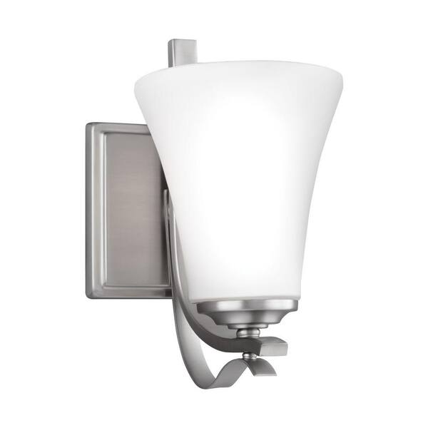 Generation Lighting Summerdale 1-Light Satin Nickel Wall Sconce