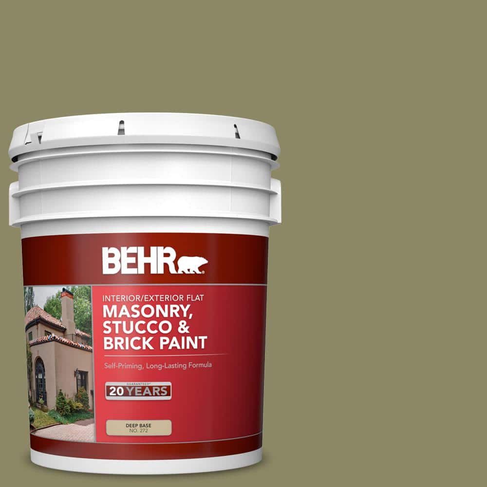 5 gal. #PPU9-23 Oregano Spice Flat Interior/Exterior Masonry, Stucco and Br