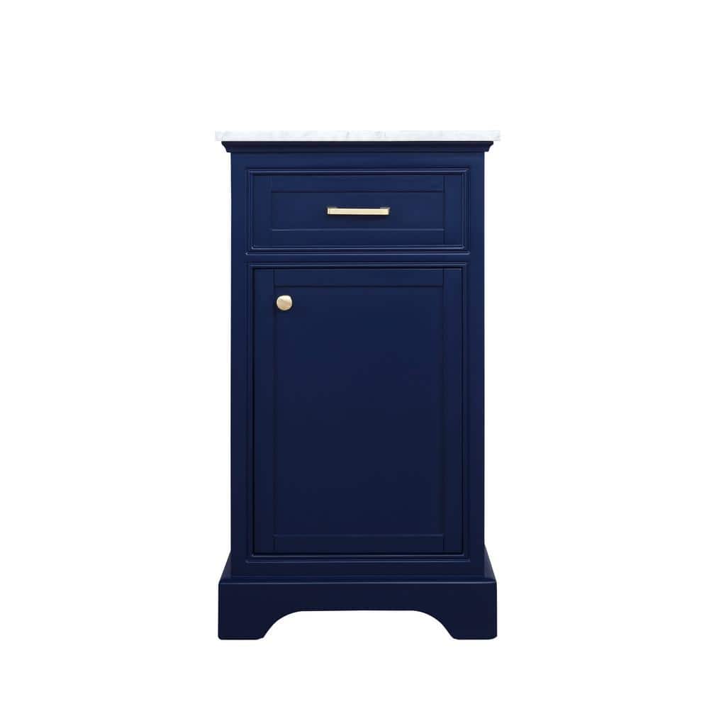 Simply Living 19 in. W x 19 in. D x 35 in. H Bath Vanity in Blue with Carra