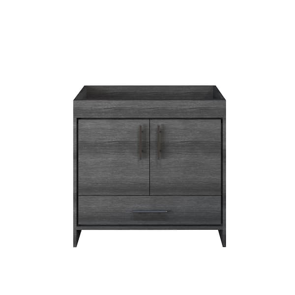 VOLPA USA AMERICAN CRAFTED VANITIES Pacific 36 in. W x 18 in. D Modern Bath Vanity Cabinet Only in Black Ash