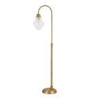 Sara 70 in. Brass Floor Lamp with Seeded Glass Shade