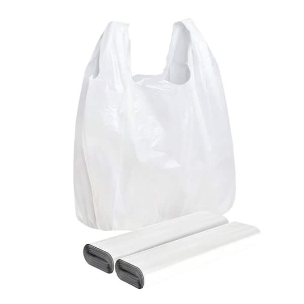 11.5 in. x 6.5 in. x 21 in. White Grocery Bag for Small Business, Restaurants, Lunch Bag and Trash (100-Pack)