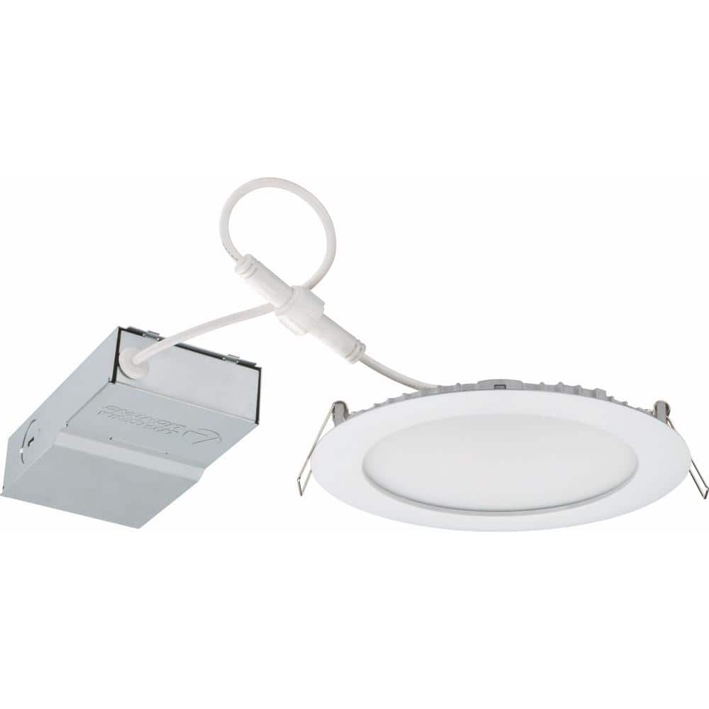Lithonia Lighting Contractor Select WF6E in. White 3000K Canless  Integrated LED Recessed Light Trim WF6E LED 30K 90CRI MW M6 The Home Depot