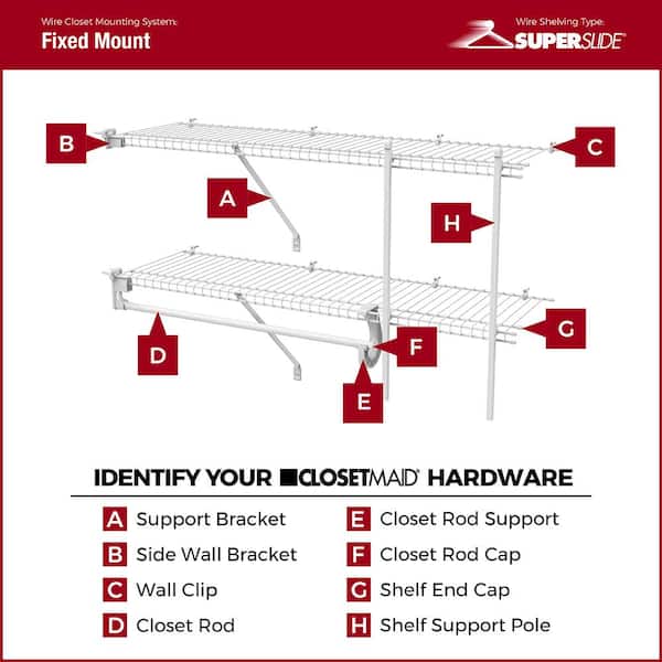 Shelf Clips For Superslide Shelving, Wire Shelving Shelf Lock Clips Home Depot