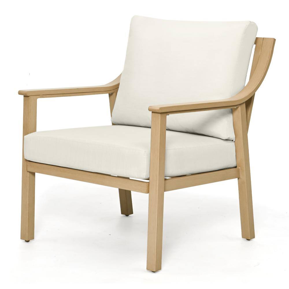 EliteCast Natural Outdoor Lounge Chair with Beige Cushions (1-Pack) price history on PriceWatchPro