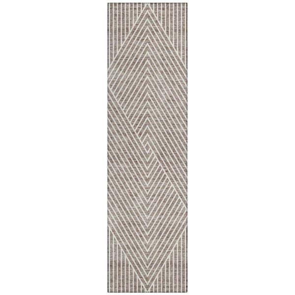 Chantille Machine Washable Indoor/Outdoor Abstract ACN937 Taupe 2 ft. 3 in. x 7 ft. 6 in. Area Rug