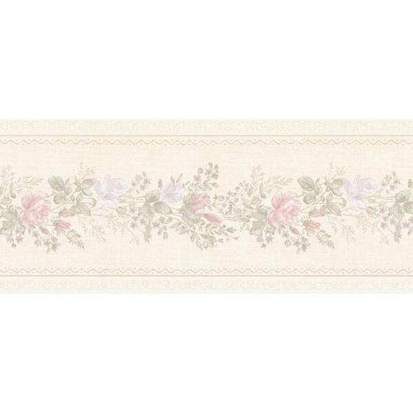 Mirage Alexa Pastel Floral Meadow Wallpaper Border Sample