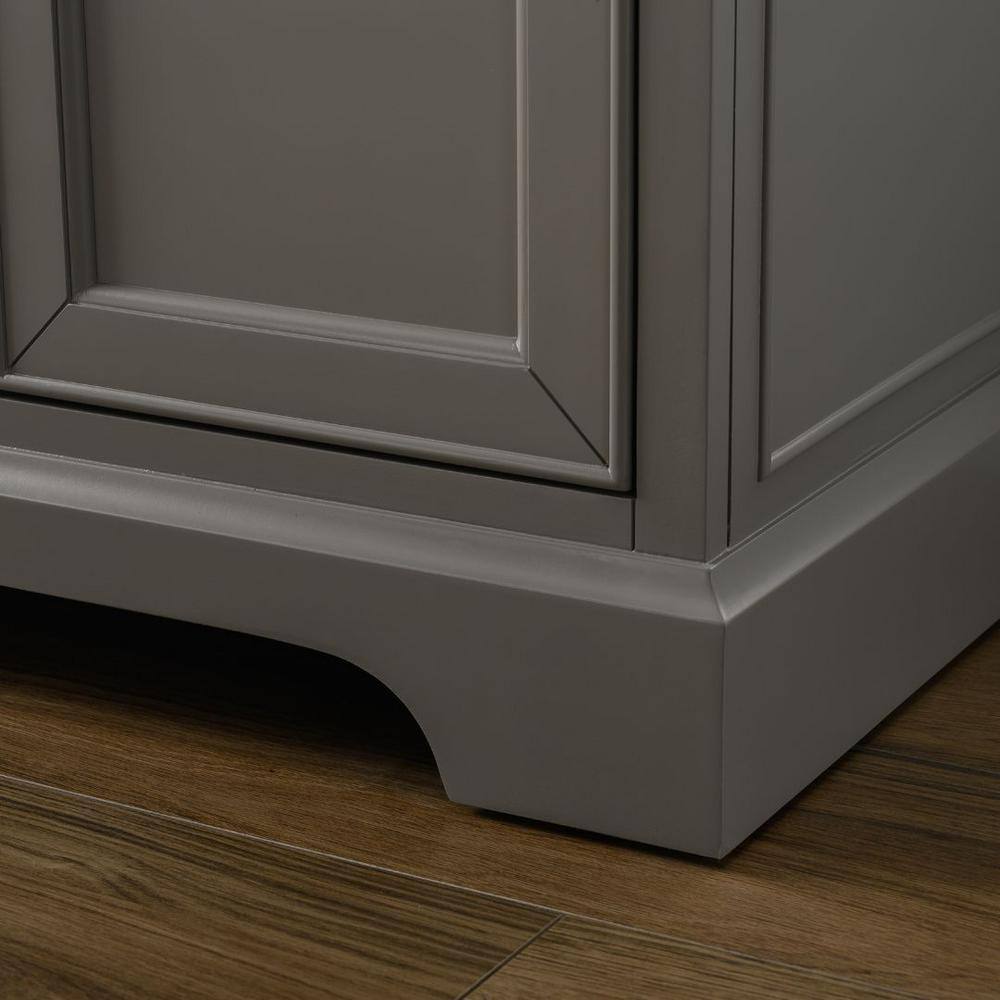 Thompson 36'' Gray Freestanding Bathroom Vanity with Ceramic Sink