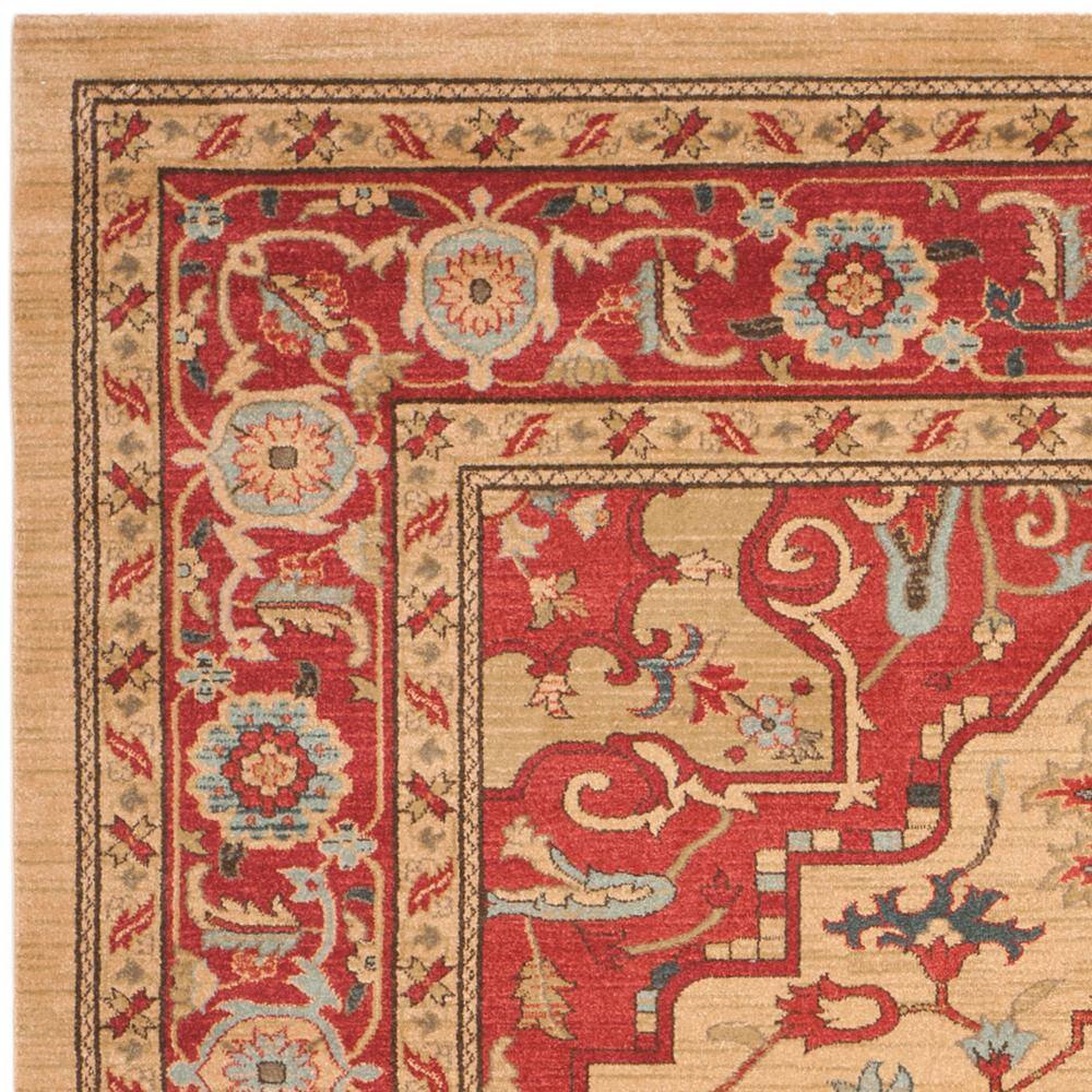 Safavieh Red and Natural Synthetic 8' x 10' Oriental Area Rug