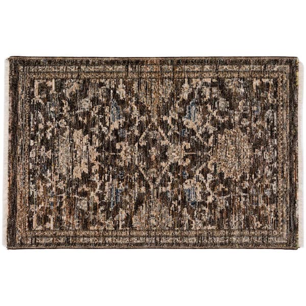 Yarra  1 ft. 8 in. x 2 ft. 6 in. Brown Vintage Rug