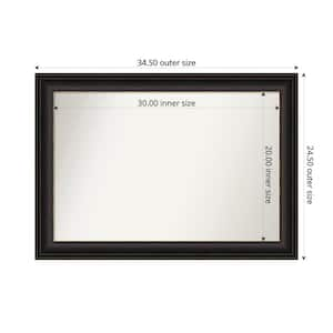 Trio Oil Rubbed Bronze 34.5 in. x 24.5 in. Custom Non-Beveled Recycled Polystyrene Framed Bathroom Vanity Wall Mirror