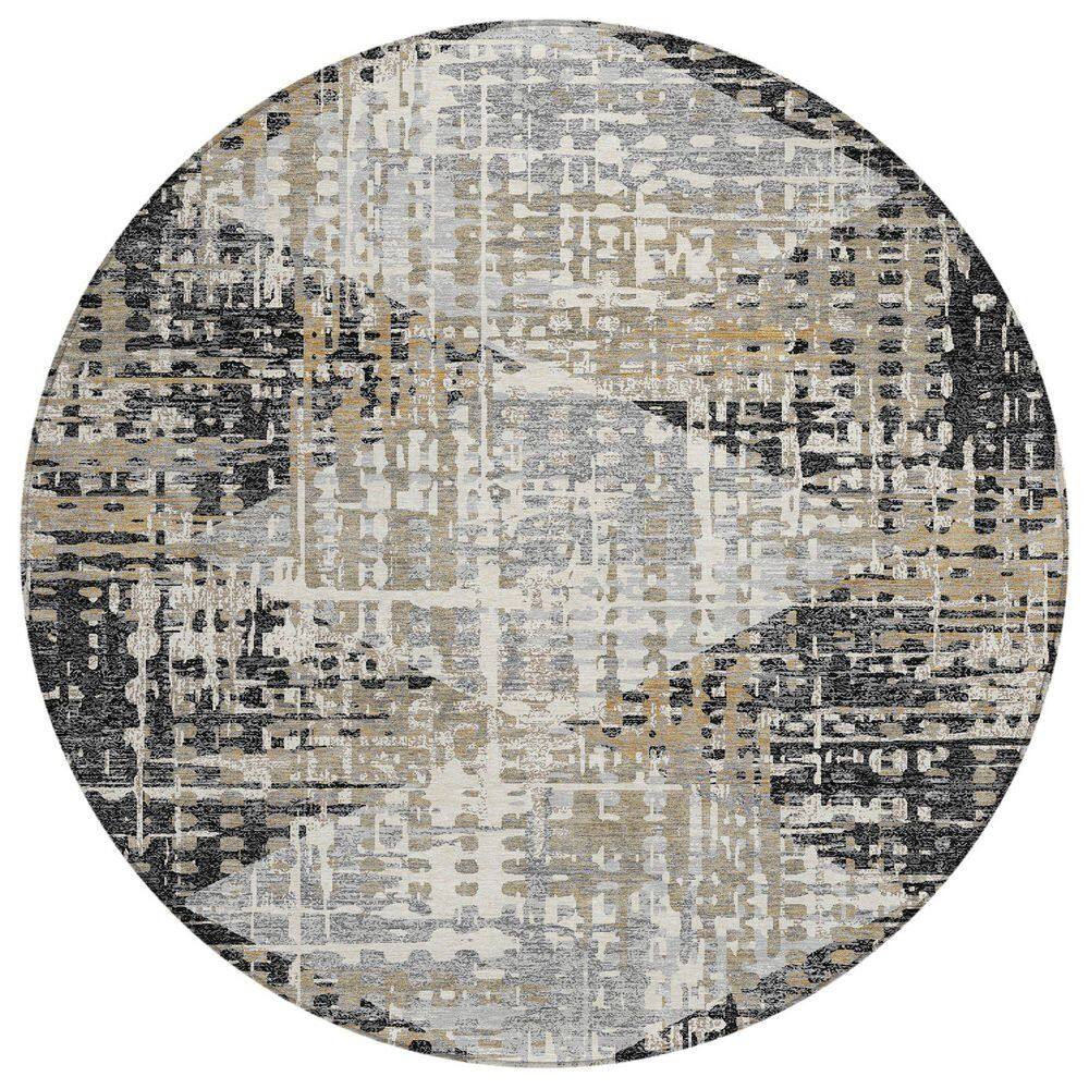 Chantille Machine Washable Indoor/Outdoor Abstract ACN2116 Black 8 ft. x 8 ft. Area Rug price history on PriceWatchPro
