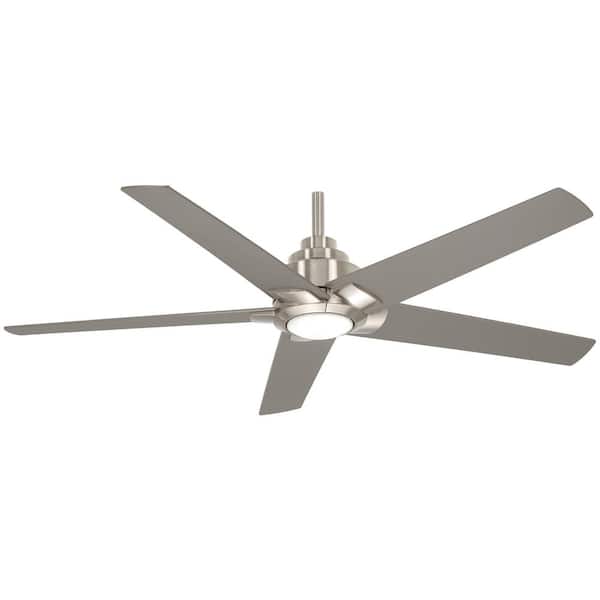 Aire a Minka Group Design Mickelson 52 in. Integrated LED Indoor Brushed Nickel Dual Mount Ceiling Fan with Light