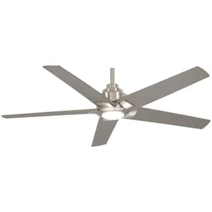 Mickelson 52 in. LED Indoor Brushed Nickel Ceiling Fan with Light