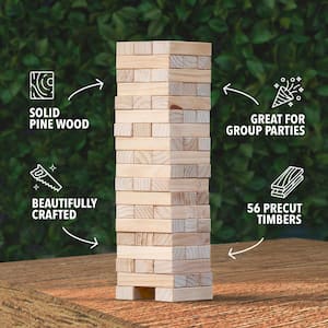 30 in. H Wood Stacking Game Bundle with 22 in. H 4-in-a-Row Game