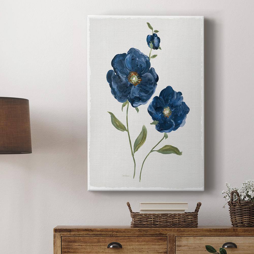 Blue Poppies Hand-Stretched Canvas Art Print