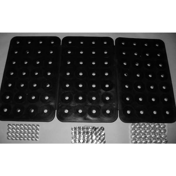 Triton Products MagClip 18-3/8 in. x 10-1/4 in. Black 3 Panel 84 Magnet Power Mat and 84 Assorted Power Pegs