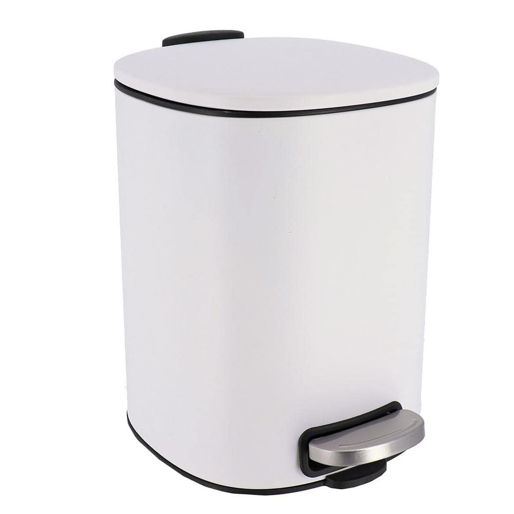 Mel Free Standing Metal Trash Can with Silent Soft Close Lid 5L - 1.3 Gal. Capacity White price history on PriceWatchPro
