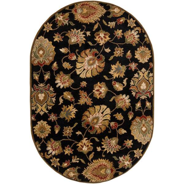 Artistic Weavers John Black 6 ft. x 9 ft. Oval Area Rug S00151006338
