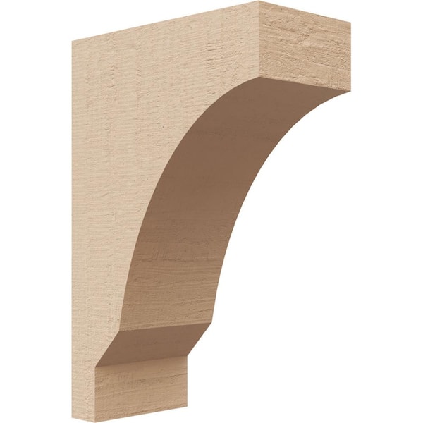 Ekena Millwork 2 in. x 6 in. x 4 in. Series 2 Classic Moab Rough Cedar Woodgrain Timberthane Polyurethane Corbel, Primed Tan