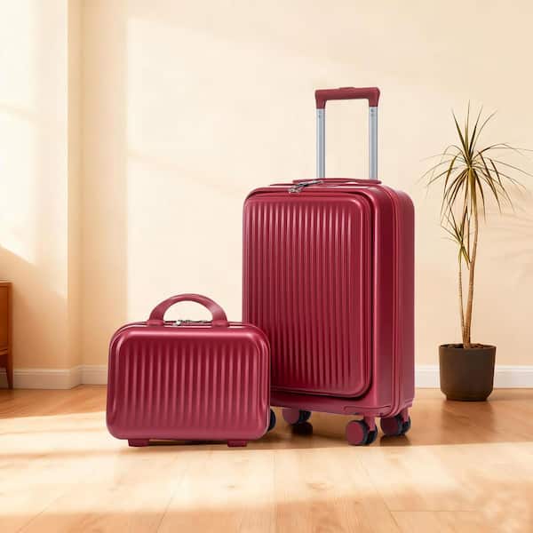 レッドリーチュエ　ケース Boyel Living 2-Piece Red ABS Plastic Hardside Spinner Luggage Set