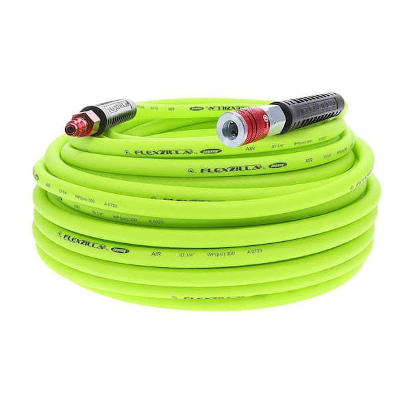 3-Piece Air Hose Kit, 1/4 in. x 100 ft. with Color Connex Coupler and Plug, Type D, Red
