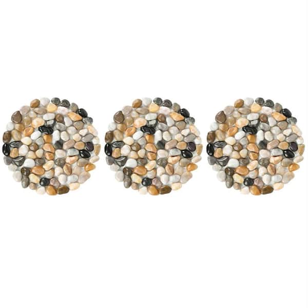 12 in. x 12 in. x 1 in. River Rock Stepping Stones