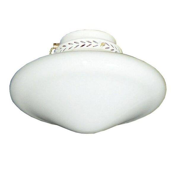 TroposAir 113 Tapered Schoolhouse Pure White Ceiling Fan Light