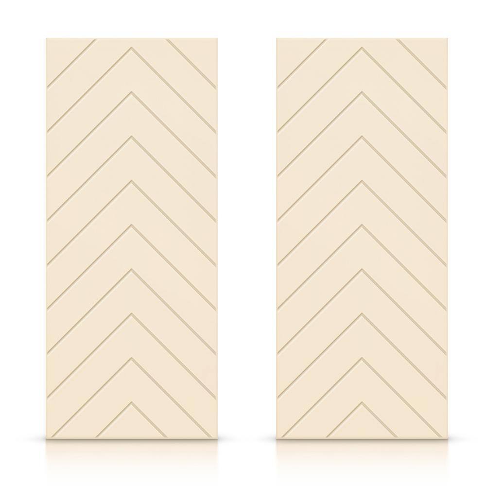 84 in. x 80 in. Hollow Core Beige Stained Composite MDF Interior Double Closet Sliding Doors price history on PriceWatchPro