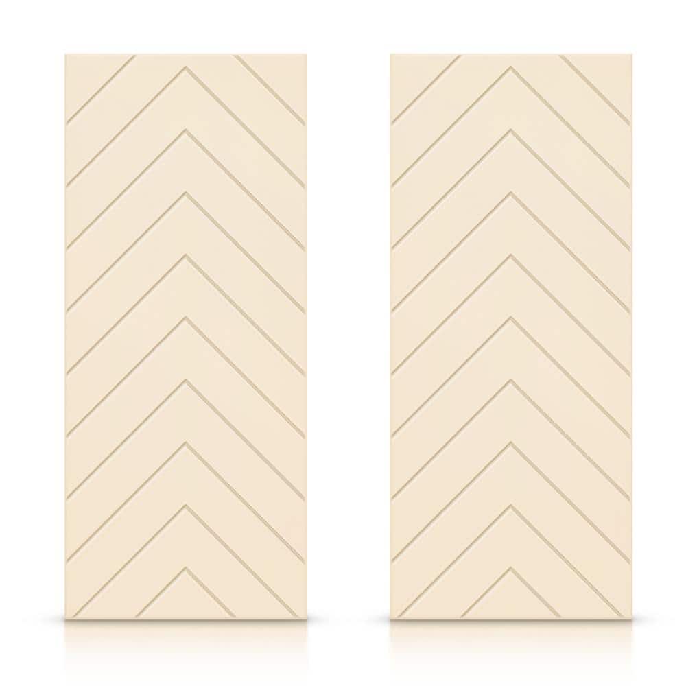 84 in. x 84 in. Hollow Core Beige Stained Composite MDF Interior Double Closet Sliding Doors price history on PriceWatchPro