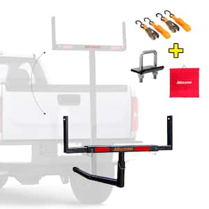 750 lbs. Capacity Pickup Truck Bed Extender with Flag, Stabilizer and Ratchet Straps, 2-in-1 Design