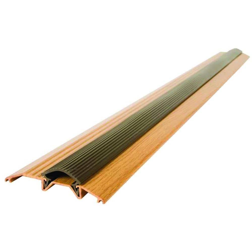 Deluxe Low 3-3/4 in. x 47-1/2 in. MetalDecor Oak Aluminum Threshold with Vinyl Seal price history on PriceWatchPro