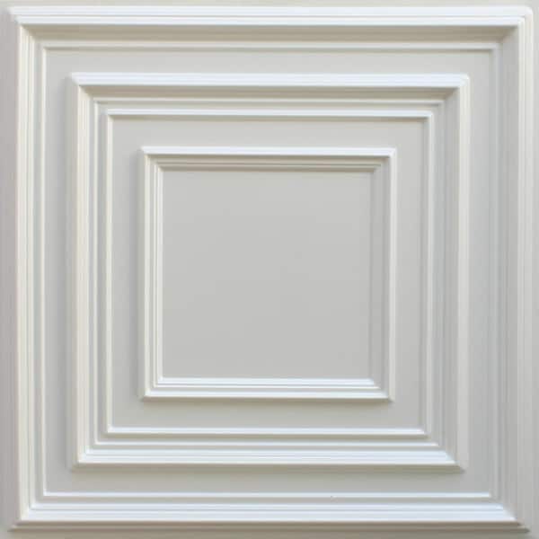 Falkirk Perth Silver 2 ft. x 2 ft. Decorative Traditional Glue Up or Lay In Ceiling Tile (200 sq. ft./case)