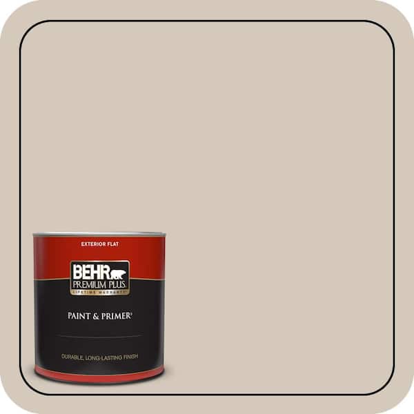 BEHR PREMIUM PLUS 1 Qt. #BNC-02 Understated Flat Exterior Paint & Primer