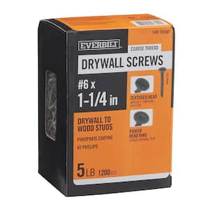 #6 x 1-1/4 in. Phillips Bugle Head Coarse Thread Phosphate Drywall Screw 5 lbs.