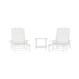 White 3-Piece Plastic Patio Conversation Set