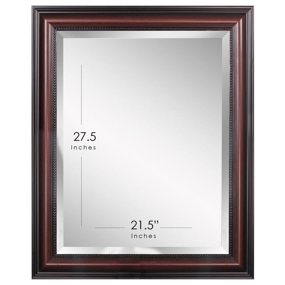 Colonial Love Deep Cherry 28" x 34" Rectangular Wall Mirror