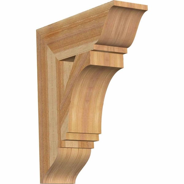 Ekena Millwork 6 in. x 24 in. x 20 in. Western Red Cedar Imperial Traditional Rough Sawn Bracket